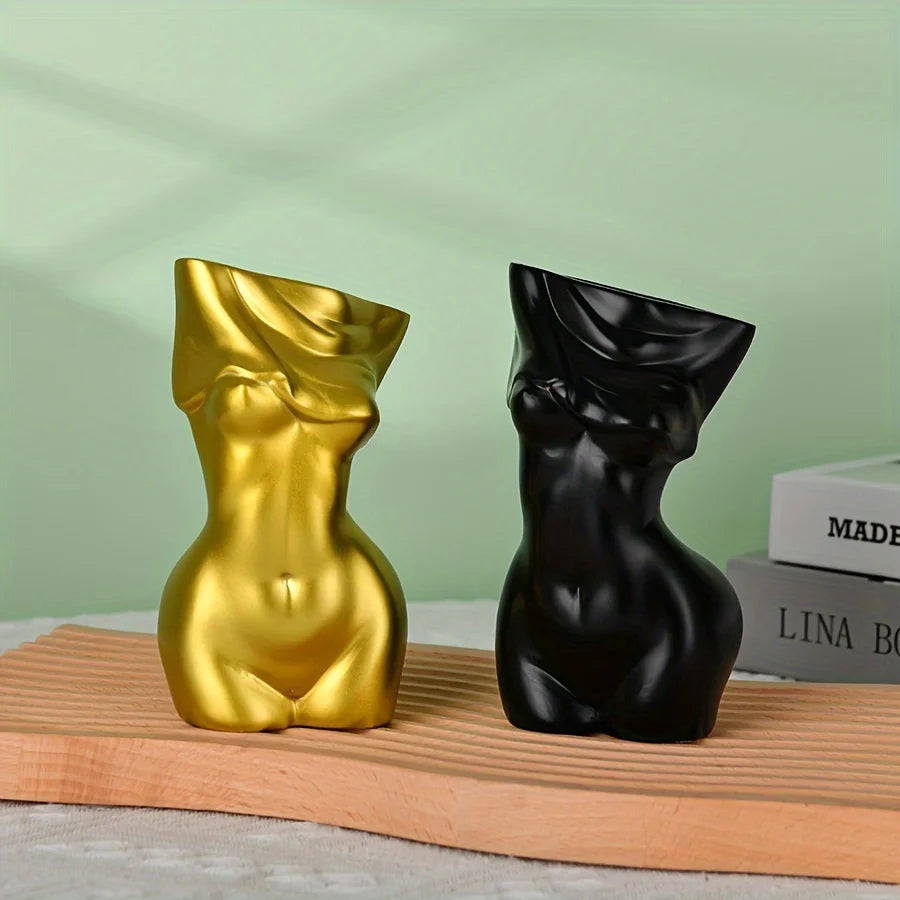 Jarrón de cuerpo con forma femenina | Jarrón con forma de cuerpo | Estatua decorativa de cuerpo | Jarrón único de cuerpo femenino | Jarrón de cuerpo de mujer | Incienso de cerámica
