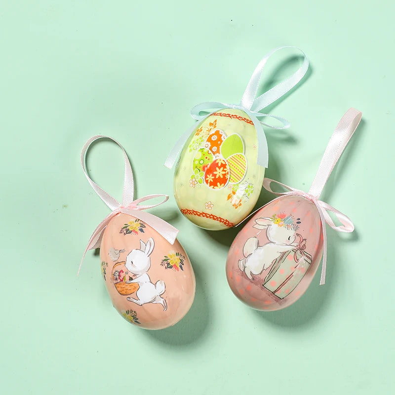 3 Pcs Easter Eggs Bunny Easter Decoration Basket 7 Cm Foam Eggs Home Decor Festoons Hen Party Room Deco Easter Decoration 2024