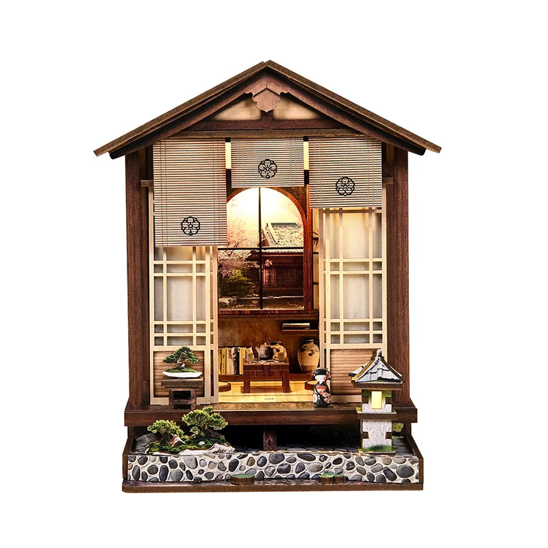 Nouvelle lampe à mousse et serre-livre en bois DIY 3D - Puzzle de maison miniature à assembler à la main, décoration d'intérieur, Noël, Black Friday