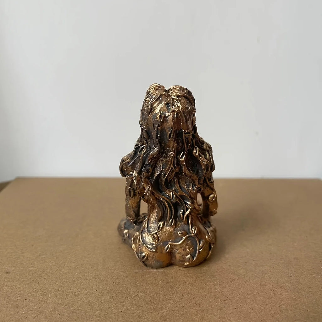 Estatua de la Diosa, Estatua de Gaia, Naturaleza de la Madre Tierra, Estatua Lunar, Estatua de Resina del Espíritu Brujo, Decoración del Hogar, Decoración del Jardín