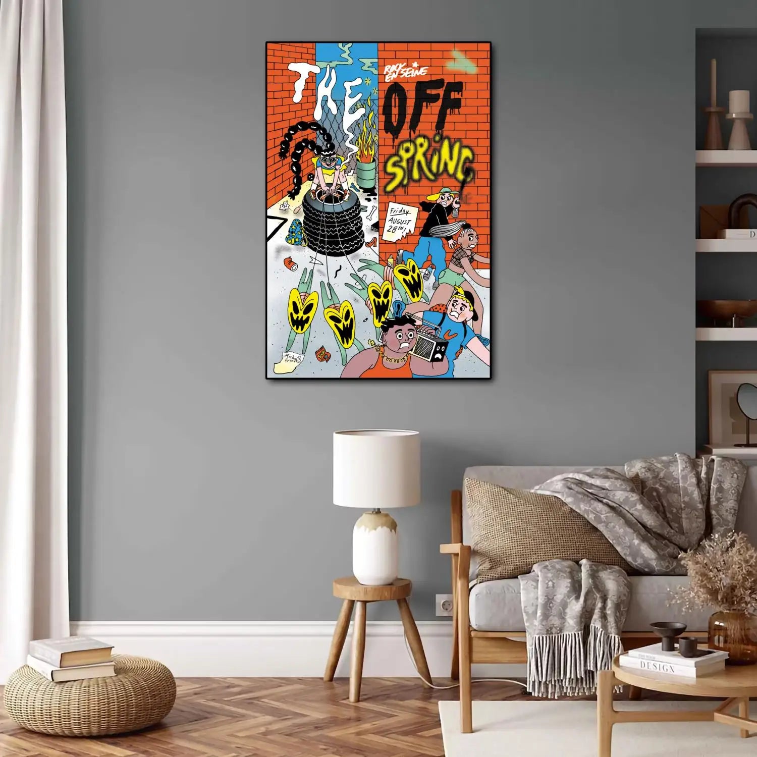 el descendiente Póster de lona de videojuegos de anime y cuadro de pared impreso, pósters de decoración moderna para dormitorio familiar