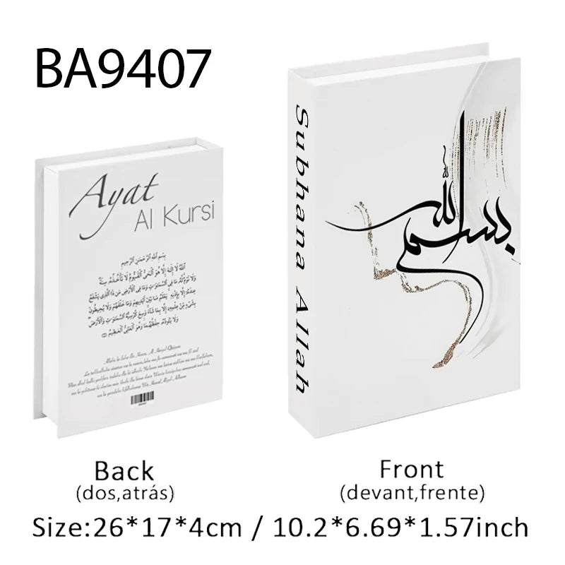 Islamic Decorative Books Kaaba Mosque Luxury Fake Book Storage Box Interior Decoration Coffee Table Bedroom Ornaments Room Decor