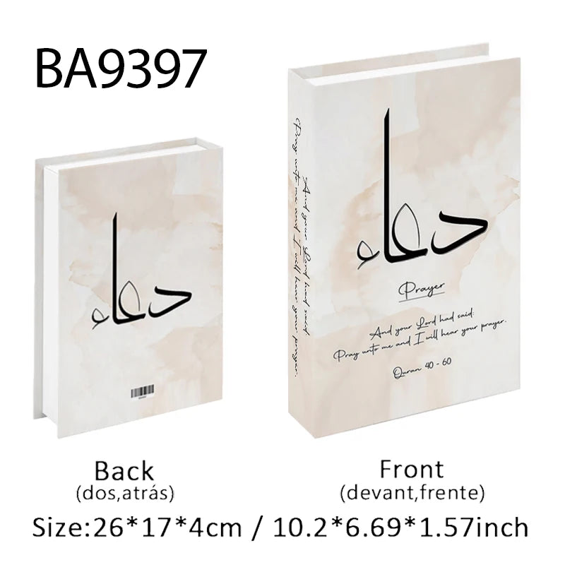 Islamic Decorative Books Kaaba Mosque Luxury Fake Book Storage Box Interior Decoration Coffee Table Bedroom Ornaments Room Decor
