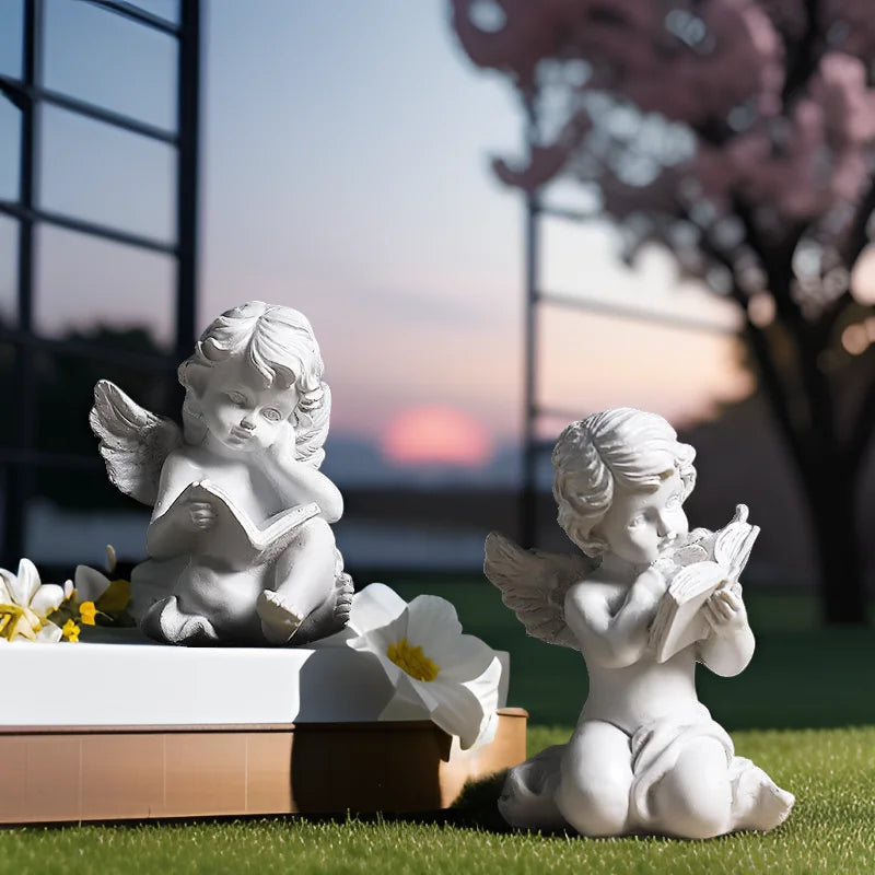 Statue d'ange : coulée à la main en résine durable. Nous sommes des statues d'anges, priez pour votre intérieur.
