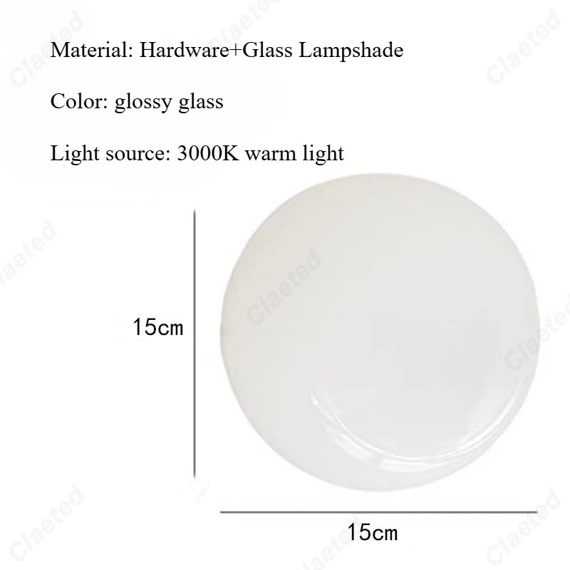 European Modern Minimalist LED Cream Wind Ball Wall Lamp Living Room Corridor Study Bedroom Bedside Lighting