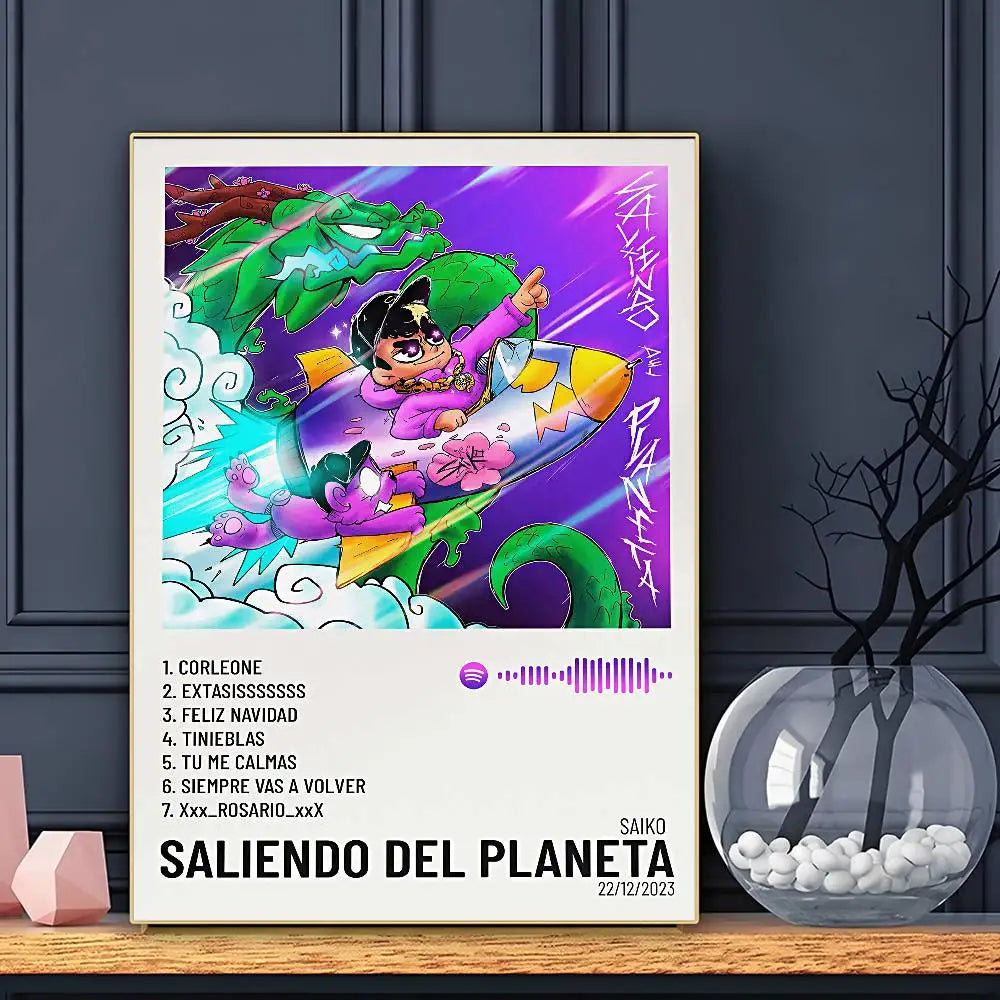 Póster de la cantante SAIKO, arte HD, pared pegadiza, impermeable, decoración para sala de estar, bar