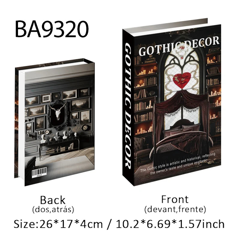 Gothic Interior Decoration Decorative Books Open Luxury Fake Book Storage Box Home Decor Boho Monet Coffee Table Shelf Ornaments