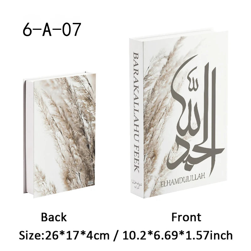 Islamic Decorative Books Kaaba Mosque Luxury Fake Book Storage Box Interior Decoration Coffee Table Bedroom Ornaments Room Decor