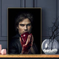 Damon Salvatore The Vampire Diaries Affiche Murale Adhésive Impression Imperméable Décor Esthétique pour Maison Salon Chambre Bar