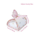 Boîtes à bonbons papillon 12 pièces Boîtes en papier d'emballage cadeau Décorations de fête d'anniversaire pour filles Faveurs de mariage de baby shower pour les invités