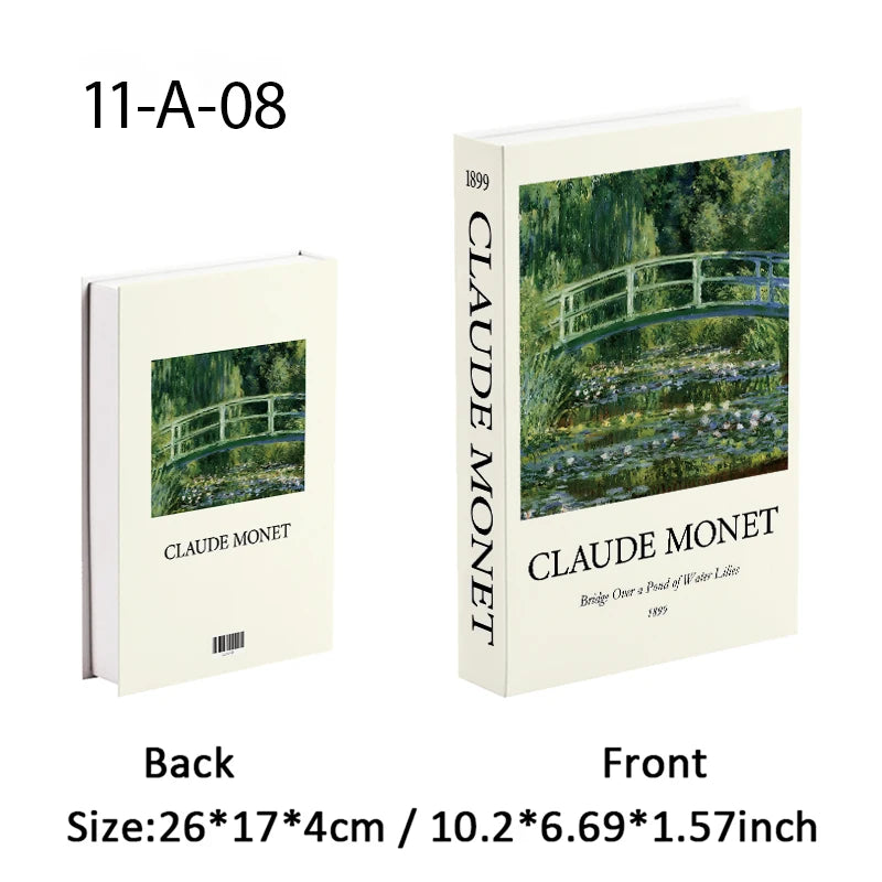 Bauhaus Boho Monet Luxe Decorative Books Book Decoration Fake Books Decor Storage Box Coffee Table Shlef Interior Room Ornaments