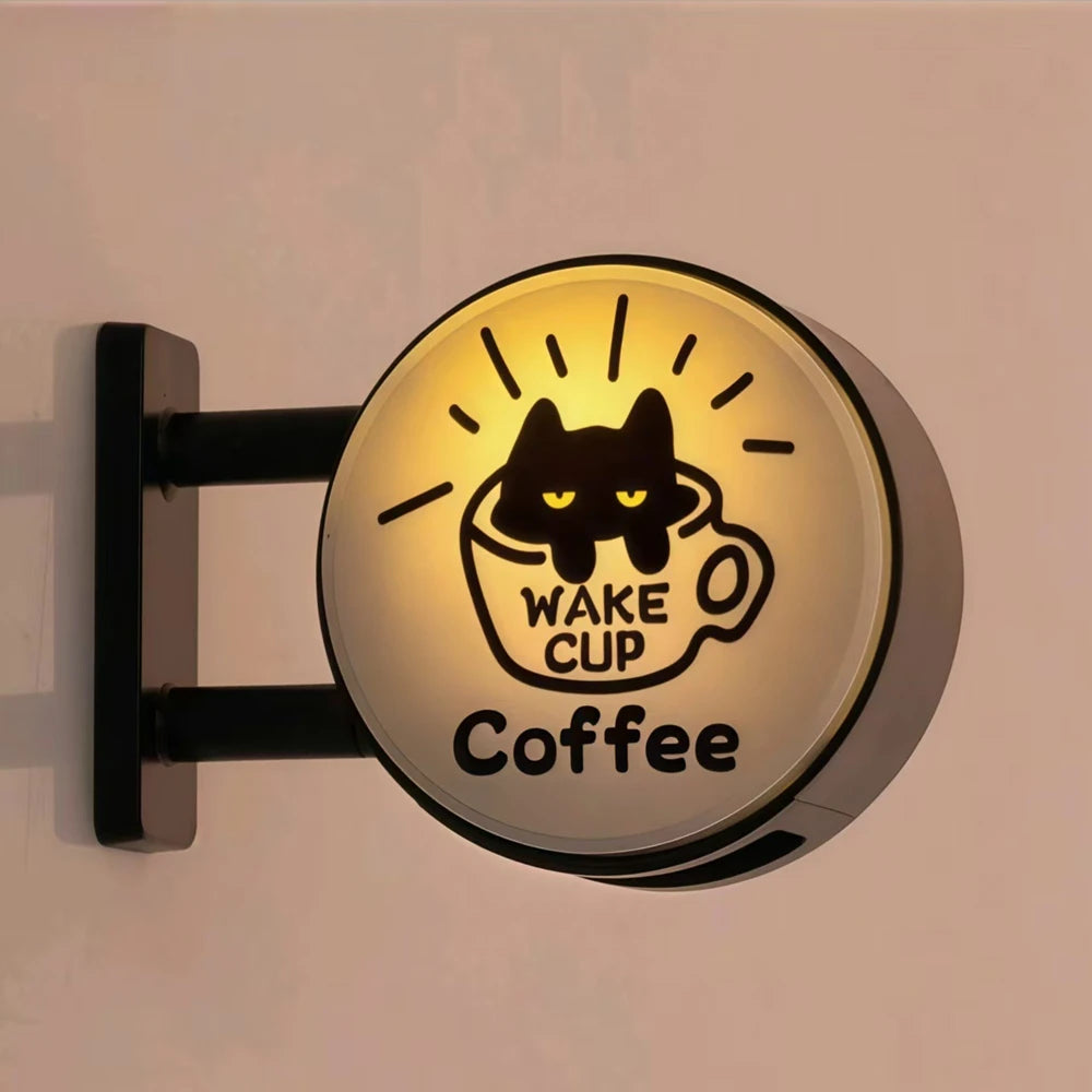 Aimant de Réfrigérateur Lumineux Coin Café Rétro Aimant de Réfrigérateur Lumineux Magnétique Décoration Lumineuse Miniature pour Magasin de Café