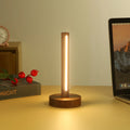 Lampe de table LED en bois naturel, alimentée par USB, lampe de bureau rétro, veilleuse minimaliste pour chambre à coucher, éclairage d'ambiance