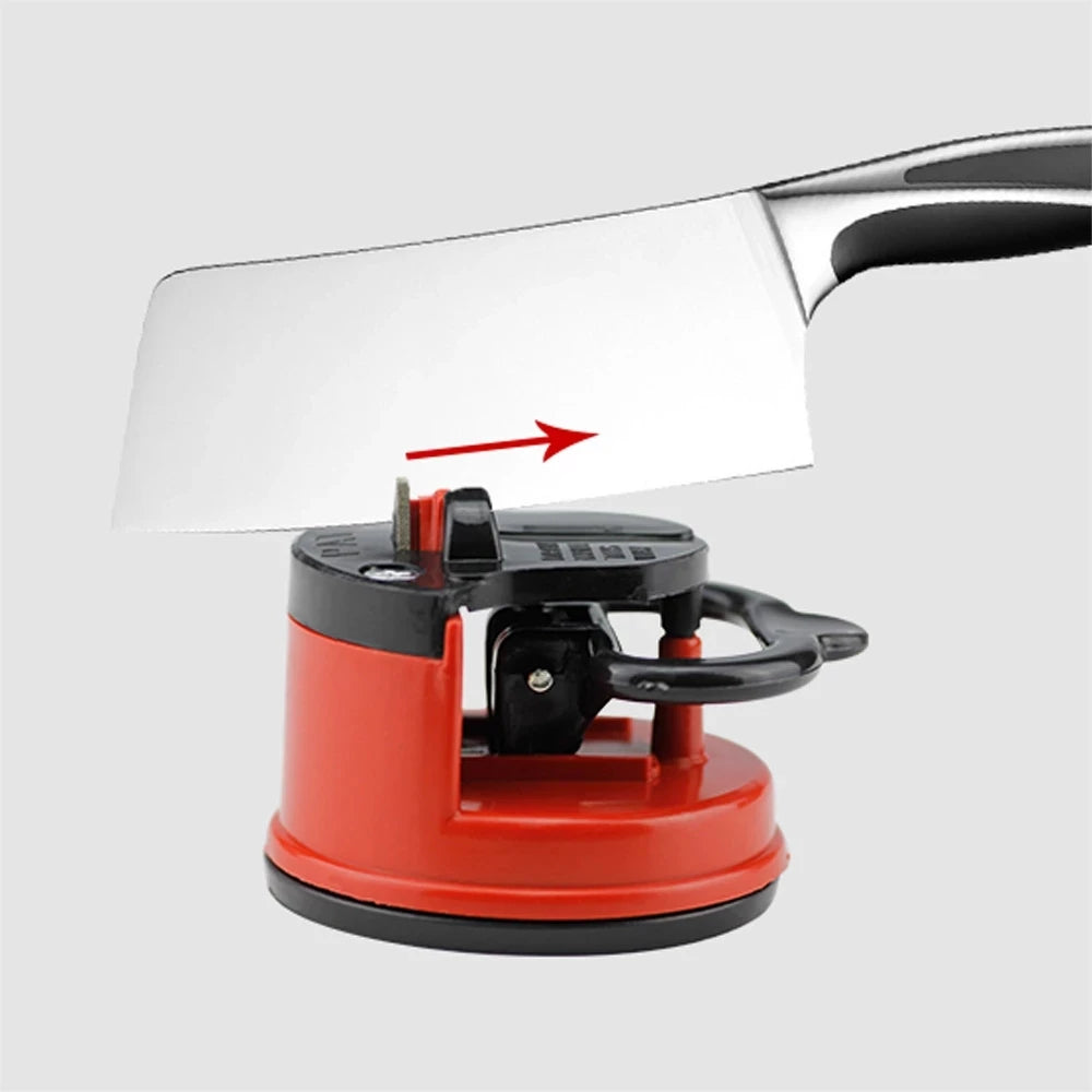 Afilador de cuchillos, herramienta de afilado, fácil y seguro para afilar cuchillos de cocina, cuchillos de chef, cuchillos de Damasco, afilador de succión