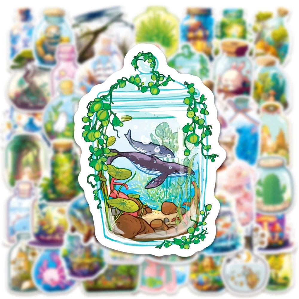 10/30/50pcs Pegatinas de graffiti con diseño de botellas de poción mágica de dibujos animados para ordenador portátil, maleta, teléfono, cuaderno, guitarra, decoración, juguetes