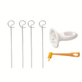 Ensemble de 6 Spiralizers en acier inoxydable Coupe-légumes multifonctionnel Parfait pour la préparation de pommes de terre en spirale, de carottes Outil de cuisine
