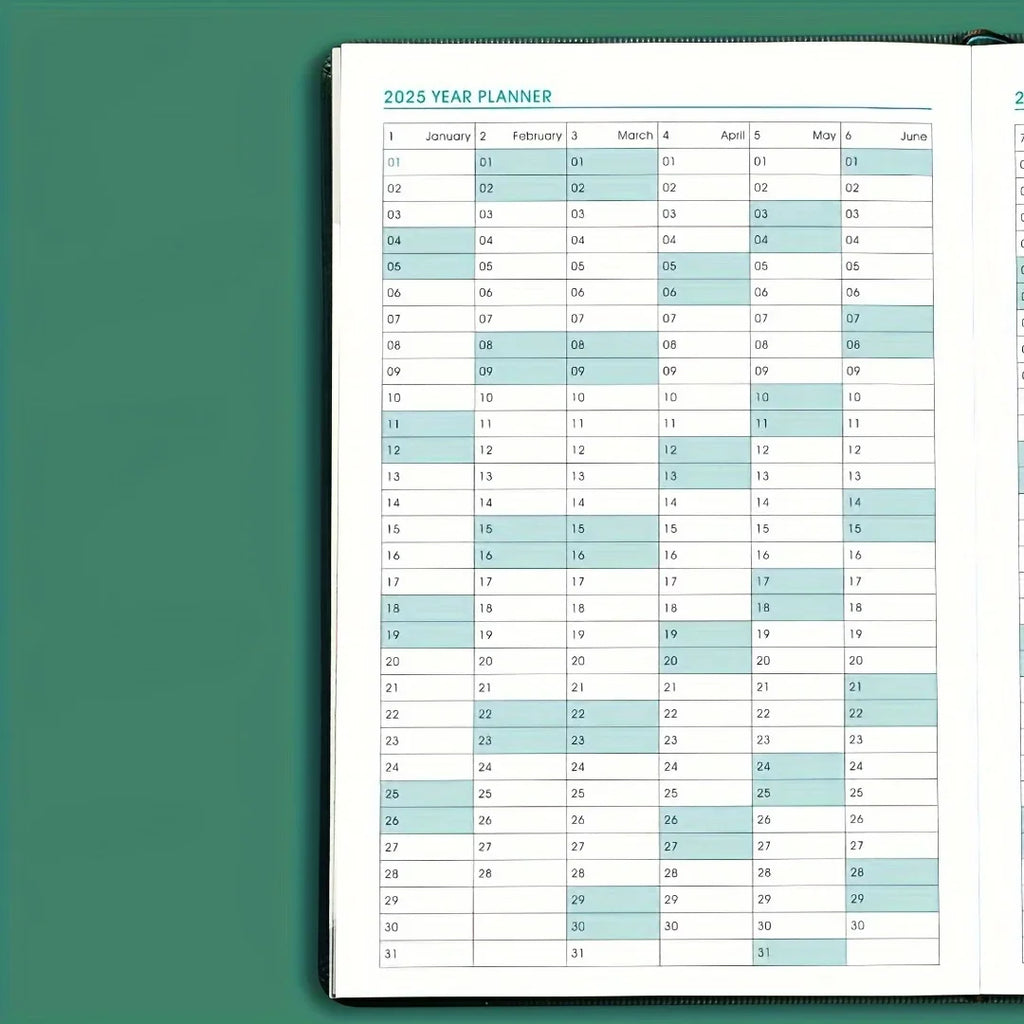 Agenda 2025 "Une Page Par Jour" pour l'autodiscipline et la gestion du temps, 400 pages