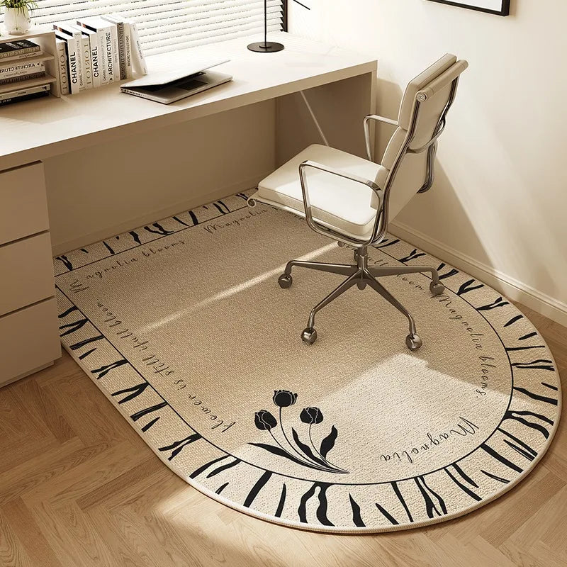 Alfombrilla para silla VIKAMA, alfombra arqueada para dormitorio, tocador, alfombra moderna para el hogar, estudio, sala de juegos, silla giratoria, alfombra silenciosa, alfombrilla para escritorio de oficina