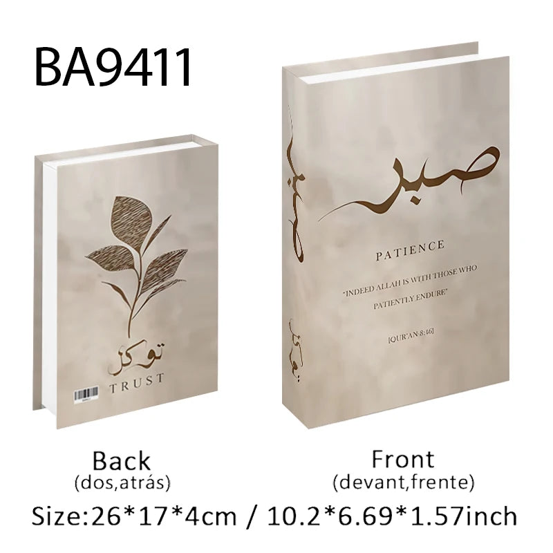 Islamic Decorative Books Kaaba Mosque Luxury Fake Book Storage Box Interior Decoration Coffee Table Bedroom Ornaments Room Decor