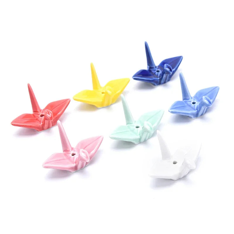 Porte-Encens en Forme de Mille Grues en Papier Support en Céramique Bâton d'Encens Support DIY Décoration de Maison