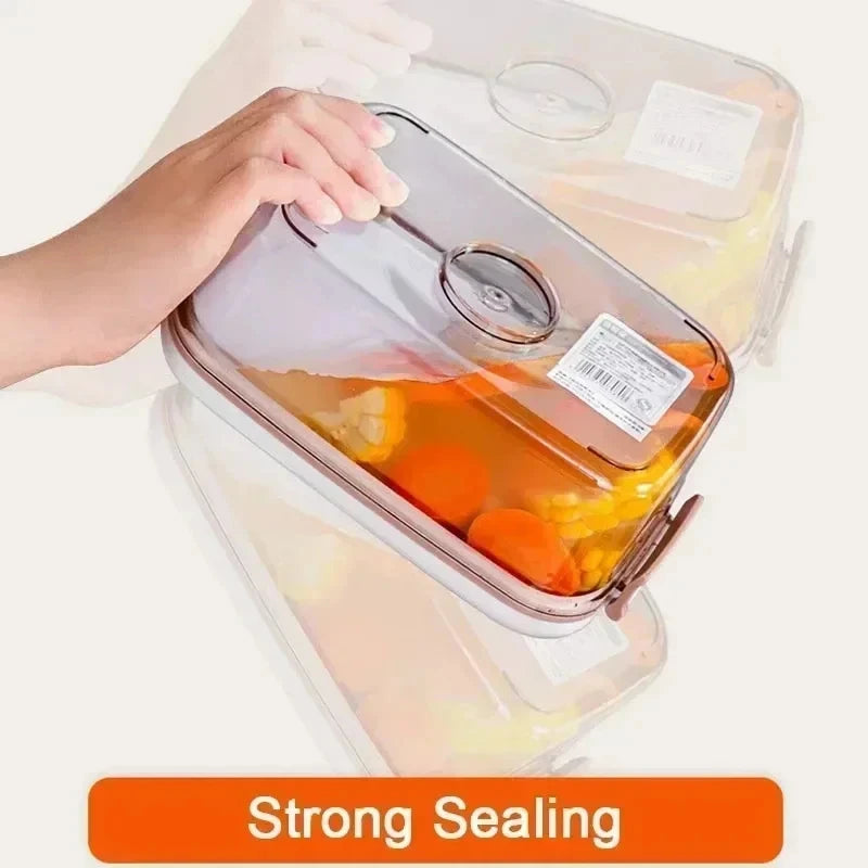 Boîte de conservation sous vide alimentaire Scellée Boîte de cuisine pour conserver la fraîcheur Grande capacité Conteneur de stockage alimentaire transparent avec pompe à vide