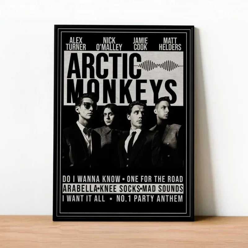 Póster Vintage Arctic Monkeys Rock Band Música Portada Serie Arte Pintura Lienzo Impresión Pared Sala Estar Decoración del Hogar