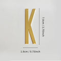 Lettres de l'alphabet anglais autocollantes dorées pour numéro de maison, plaque de porte d'appartement, autocollants de numéro de boîte aux lettres 7cm
