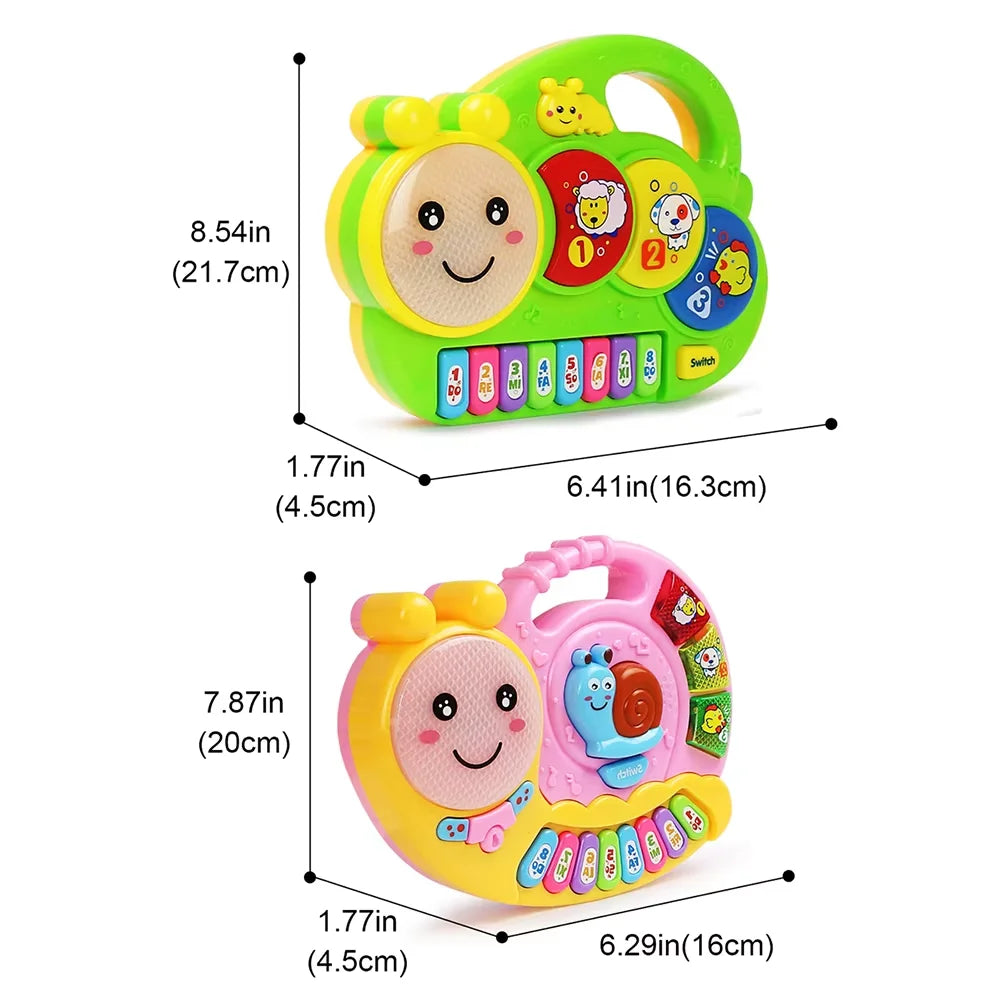 Jouet électronique multifonctionnel pour enfants : piano, clavier, sons d'animaux, lumières clignotantes, instrument de musique pour bébé, jouet éducatif, cadeau.