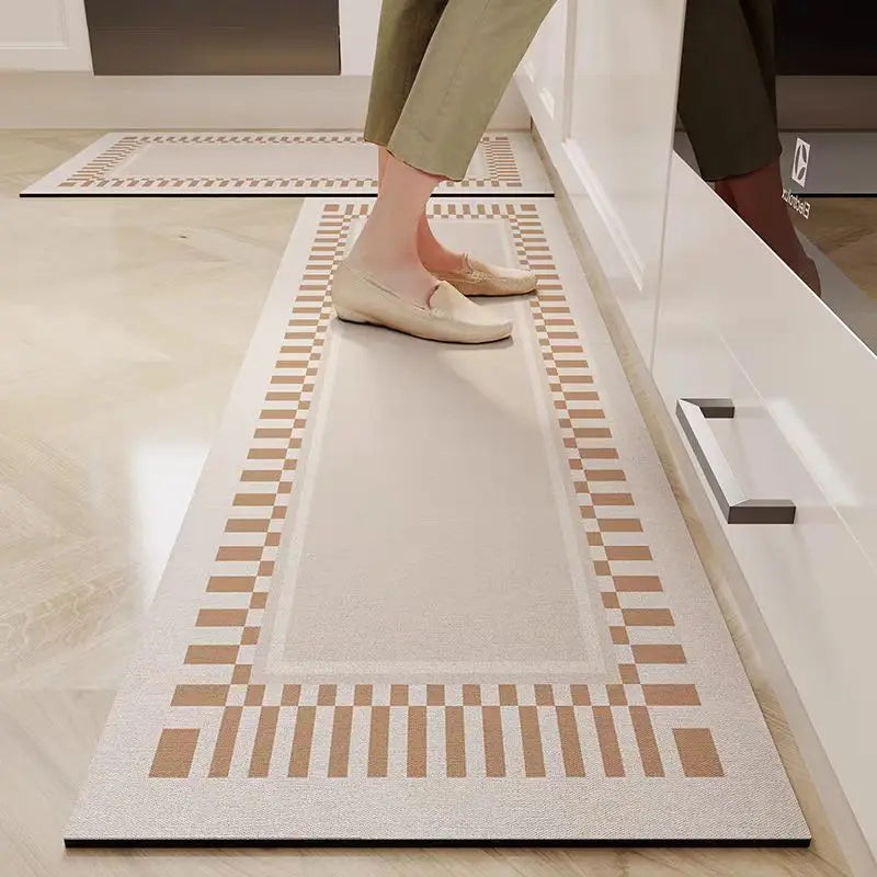 Alfombrilla de Diatomita Antideslizante, Absorbente de Agua y Aceite, para Puerta de Cocina VIKAMA, Alfombrillas Absorbentes para Baño