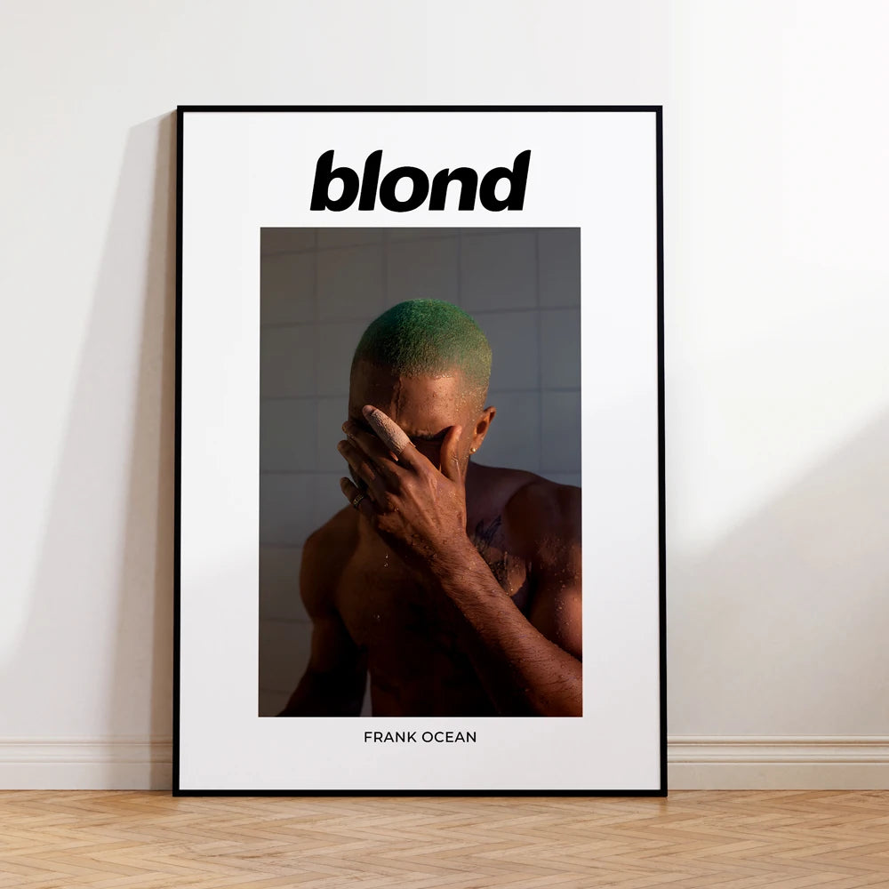 Musique d'Inspiration Moderne Frank Ocean Album Chic Blonde Décoration Murale Cadres en Aluminium Impressions sur Toile Affiche Peinture Salon Décoration Maison