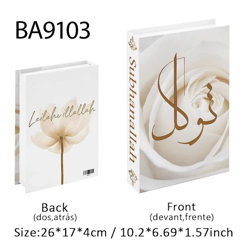 Islamic Mosque Kabaa Luxury Fake Book Home Decor Decorative Books Storage Box Simulation Book Coffee Table Interior Decoration