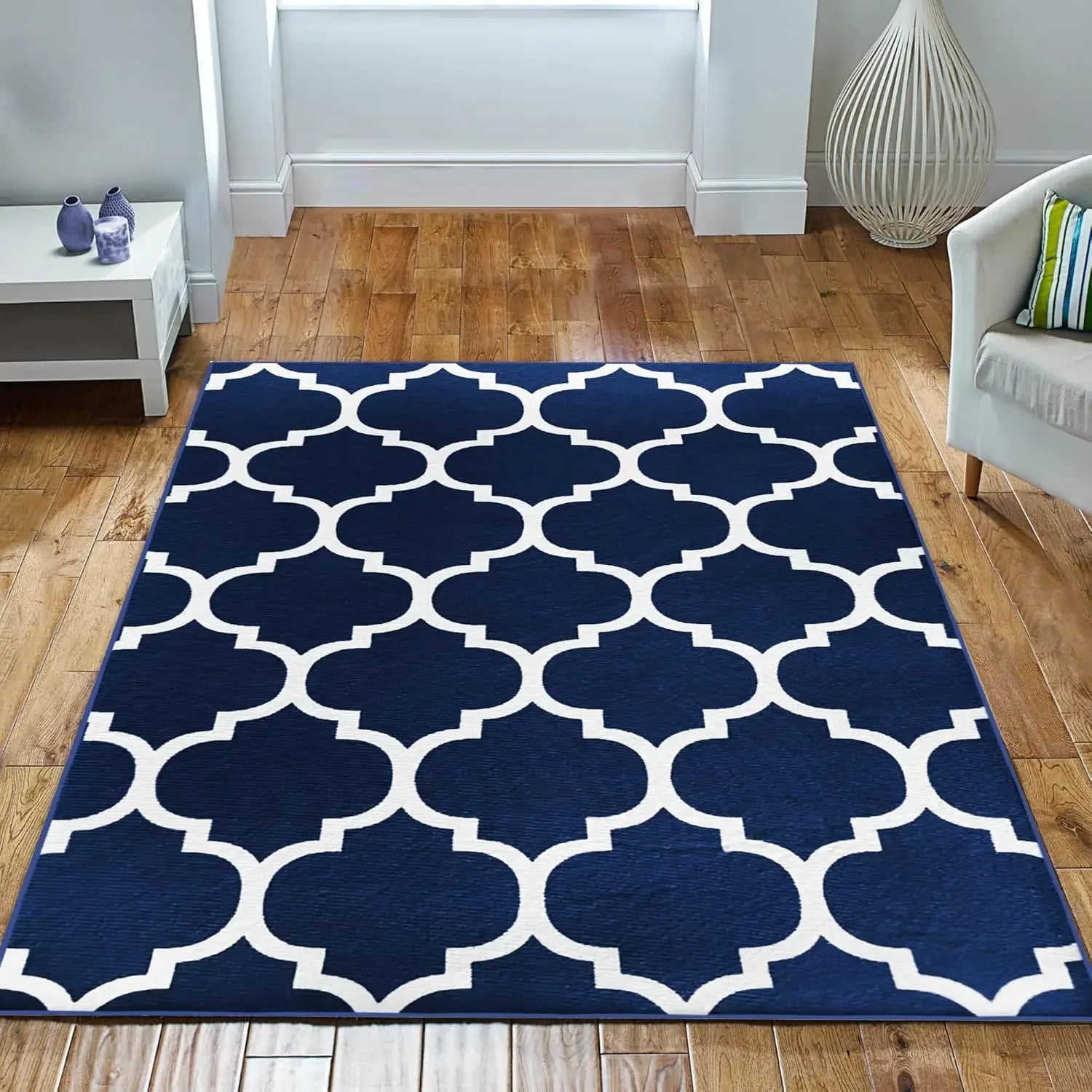 Alfombra de sala de estar estilo geométrico VIKAMA, sofá duradero y antideslizante, alfombra para mesa de café, alfombra de dormitorio, decoración del hogar