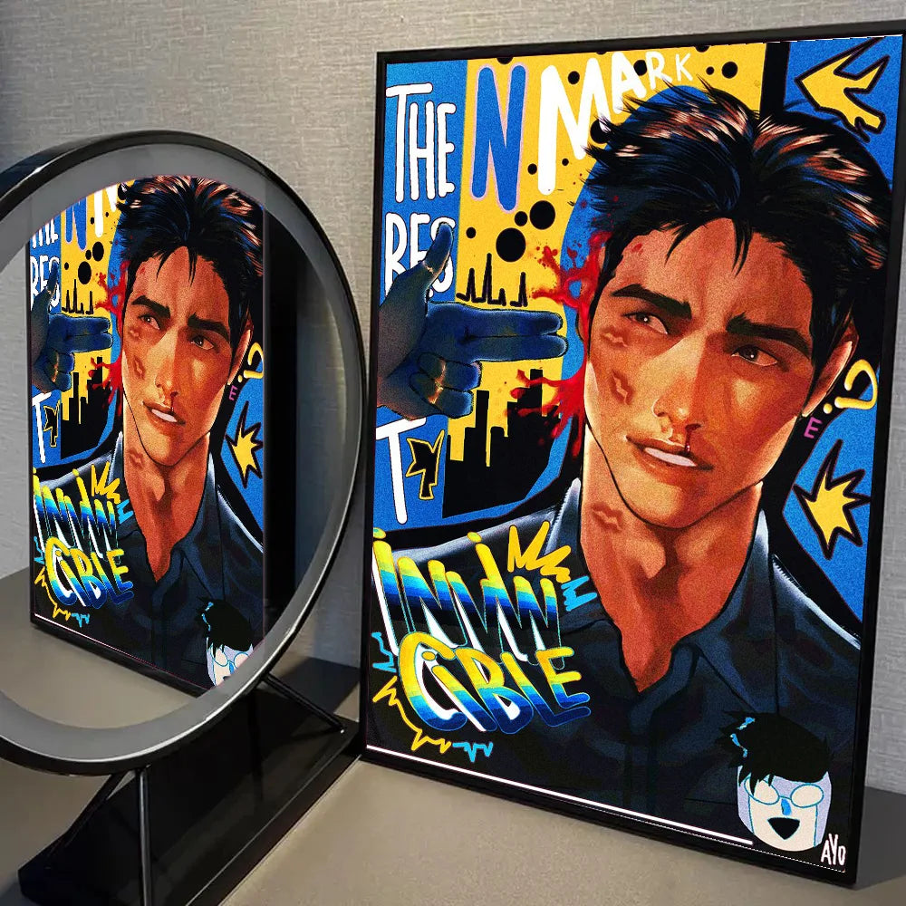 Super-Man Us Anime I-Invincible Affiches HD Posters Décoration de Maison Bar Café Peinture Murale Art Photo
