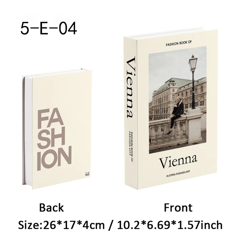Paris New York Luxury Fake Book Storage Box Brazil Mexico Decorative Books Home Decor Coffee Table Shelf Interior Decoration
