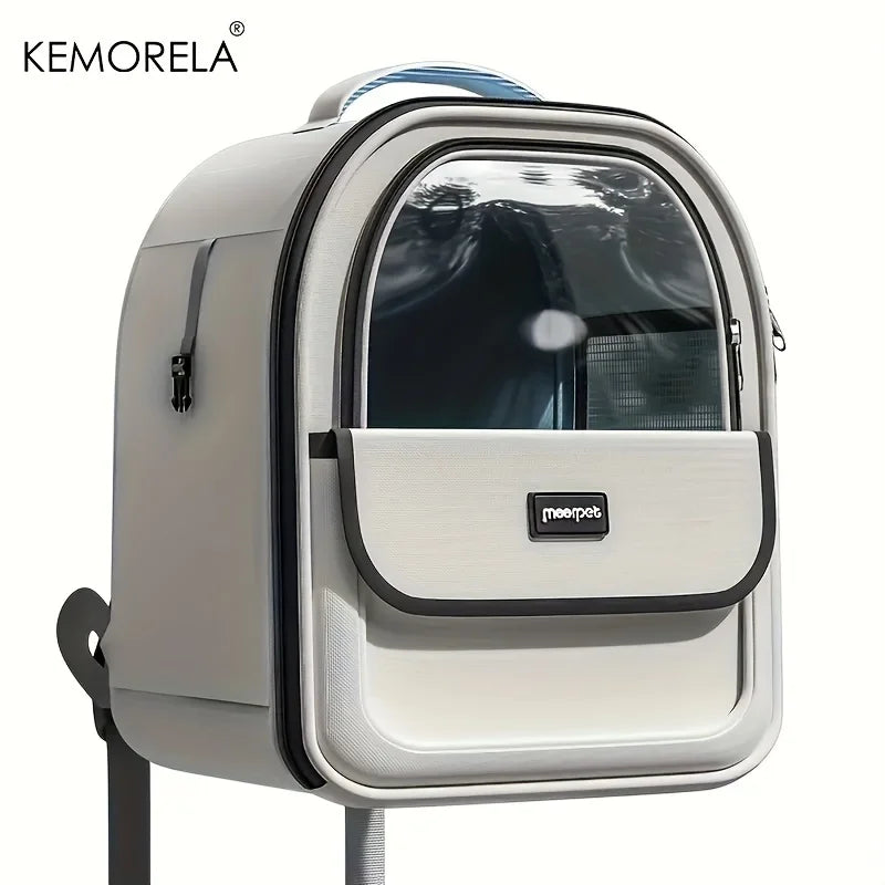 KEMORELA Sac à Dos de Transport pour Chats et Chiens Grande Capsule Transparente Extérieure Respirante Fournitures pour Animaux de Compagnie