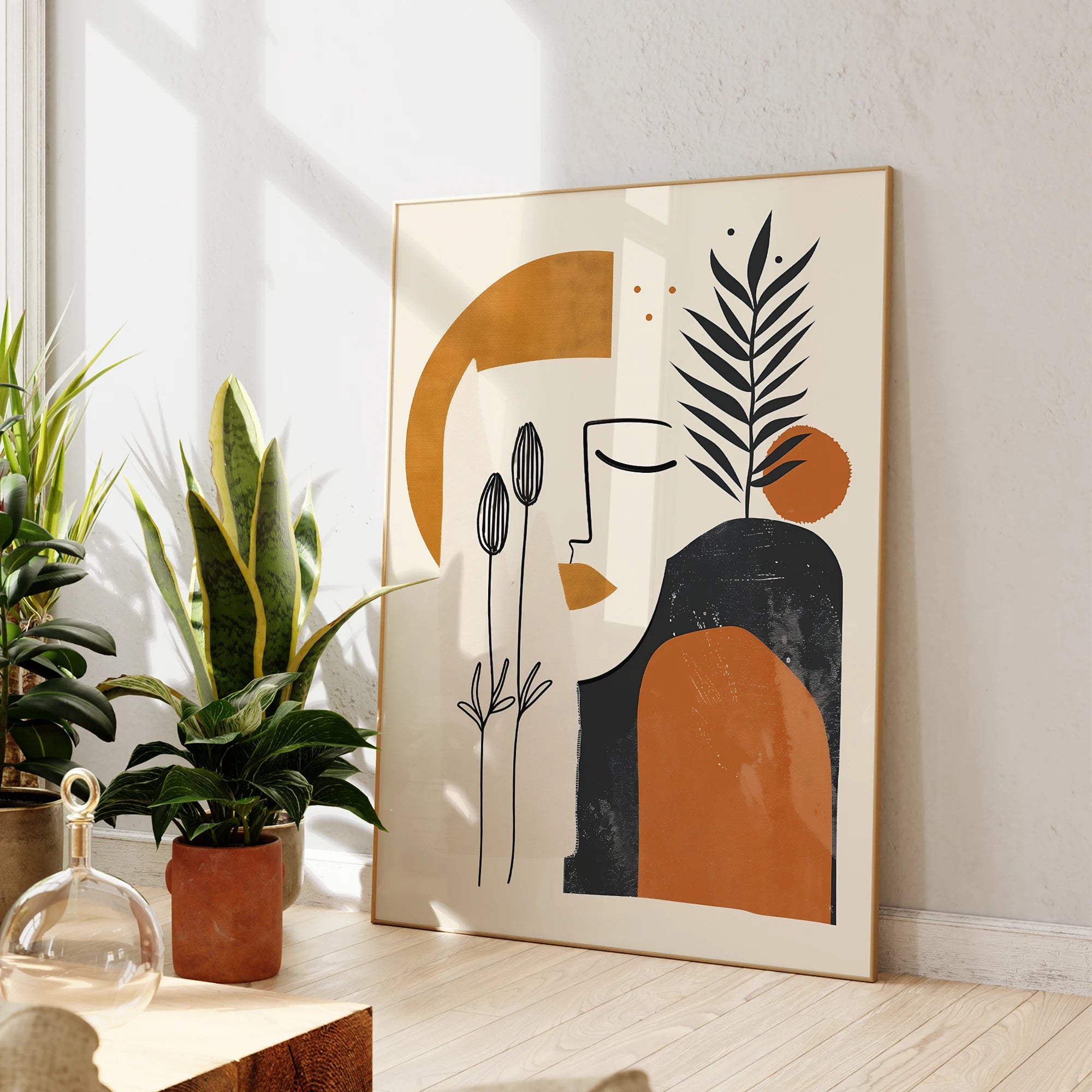 Art Moderne Abstraite Minimaliste Botanique Beauté Peinture Affiche Imprimé Toile Image Pour Salon Décoration Murale Maison