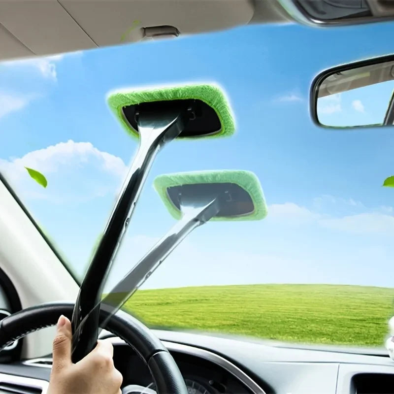Desempañador, limpiador y cepillo para parabrisas de coche, herramienta de limpieza para ventanas delanteras, cepillo de limpieza, limpiaparabrisas