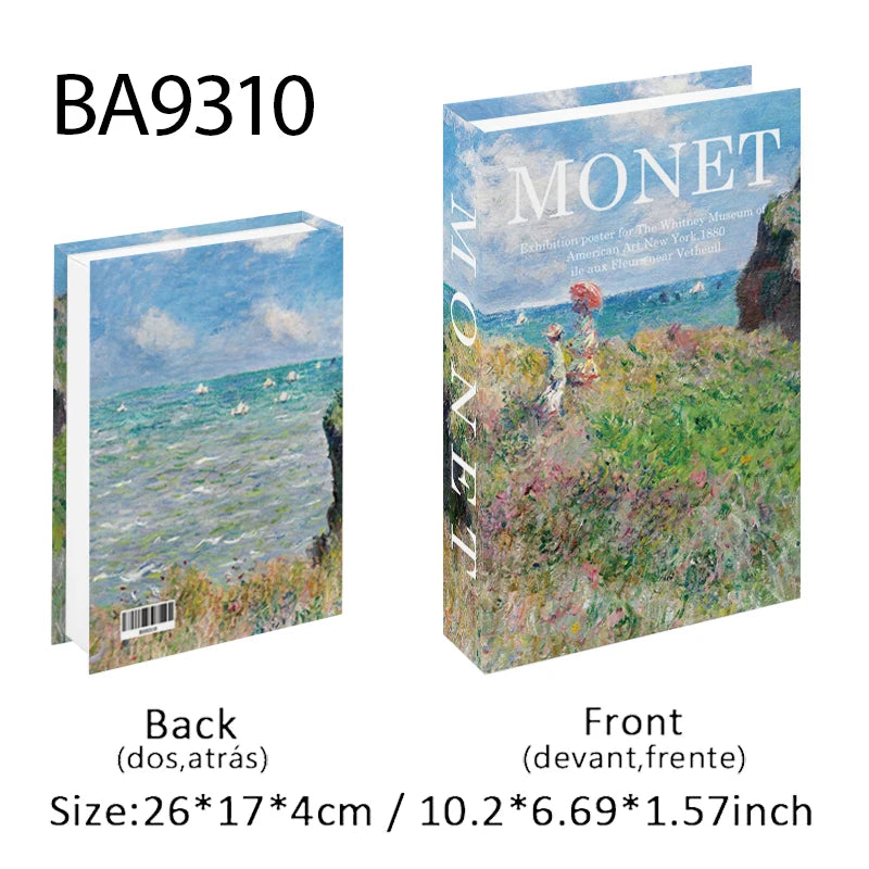 Bauhaus Boho Monet Luxe Decorative Books Book Decoration Fake Books Decor Storage Box Coffee Table Shlef Interior Room Ornaments