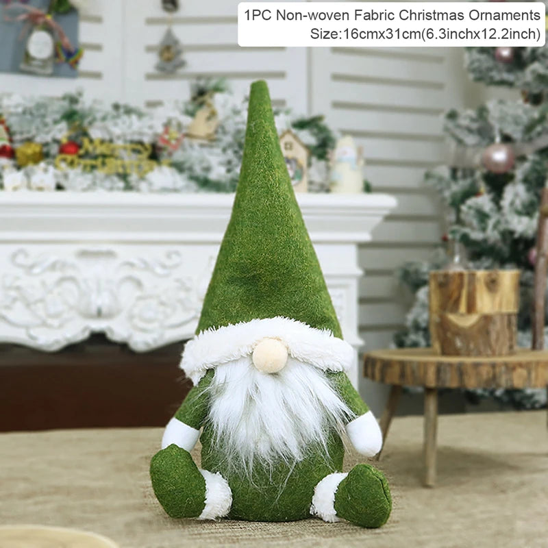 Decoración navideña de Papá Noel para el hogar 2025, decoración de mesa, muñeco de alce, adornos navideños, regalos de Navidad, Feliz Año Nuevo 2026