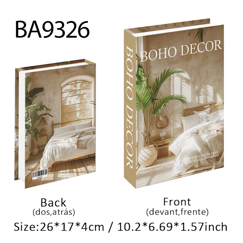 Gothic Interior Decoration Decorative Books Open Luxury Fake Book Storage Box Home Decor Boho Monet Coffee Table Shelf Ornaments