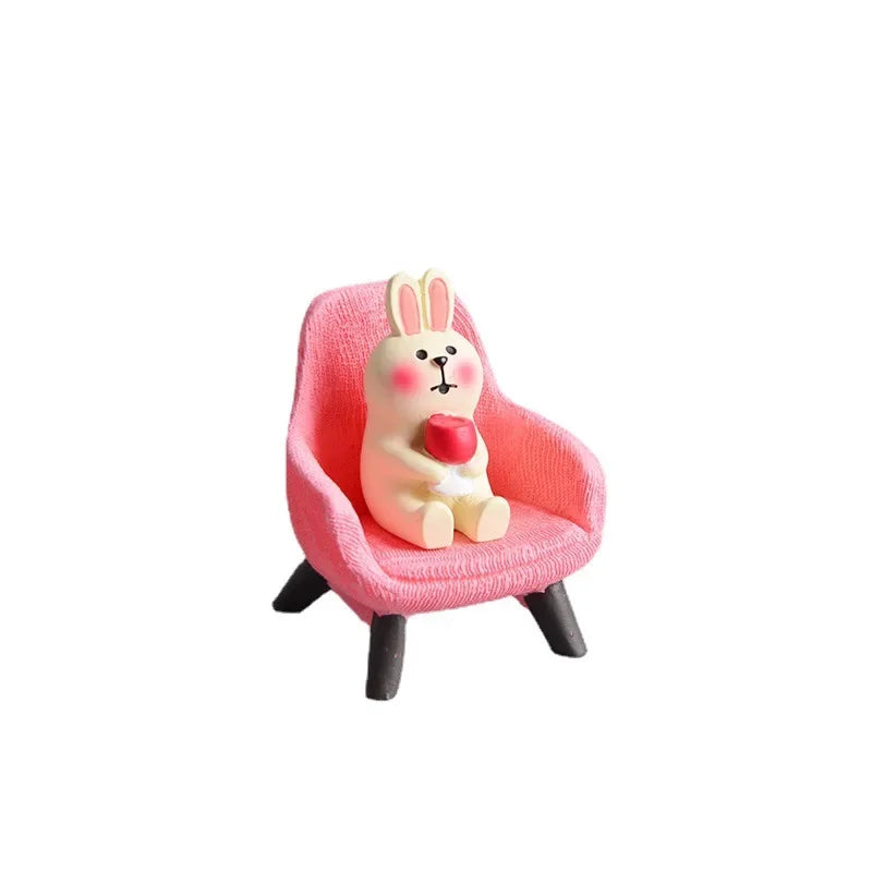 1 figurine de chat miniature mignonne en résine, décoration de bureau, scène de micro-paysage, accessoires de photographie