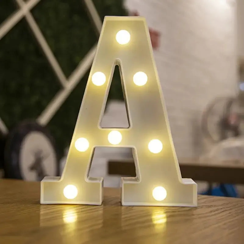 Veilleuses LED Blanches Lettres et Chiffres de 21,8 cm, Lumières Décoratives à Piles, Appliques Murales Pour Mariage, Anniversaire, Fête, Noël