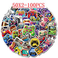 50/100PCS Cartoon Hand Drawn Controller Game Console Graffiti Waterproof Decor Sticker DIY for Laptop Stationery Notebook