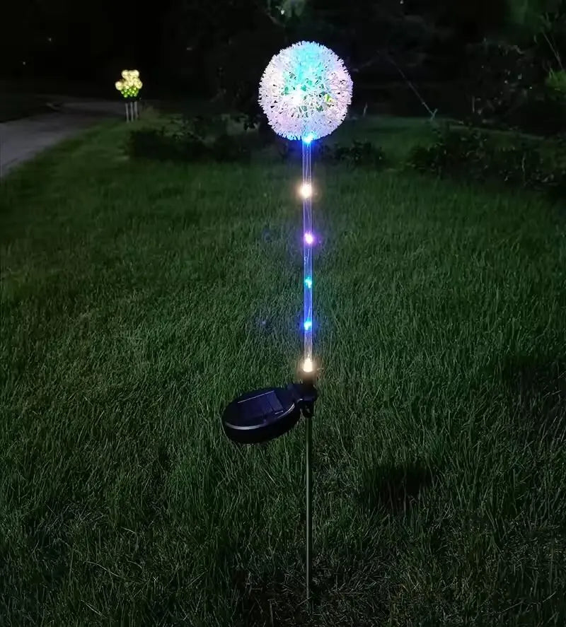 Luces solares LED de diente de león, luces decorativas impermeables para exteriores, iluminación de paisaje para jardín, césped, patio, camino y macetas