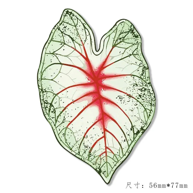 Pegatina magnética de nevera con forma de seta de planta simulada, regalo creativo, pegatina plana de nevera con forma de hoja simulada, decoración del hogar