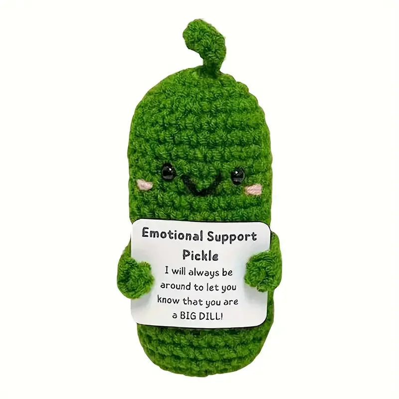 Muñecos de Ganchillo Caprichosos Figuras de Amigurumi Hechas a Mano con Patata Positiva y Pepinillo de Apoyo Emocional Regalos de Decoración para el Hogar