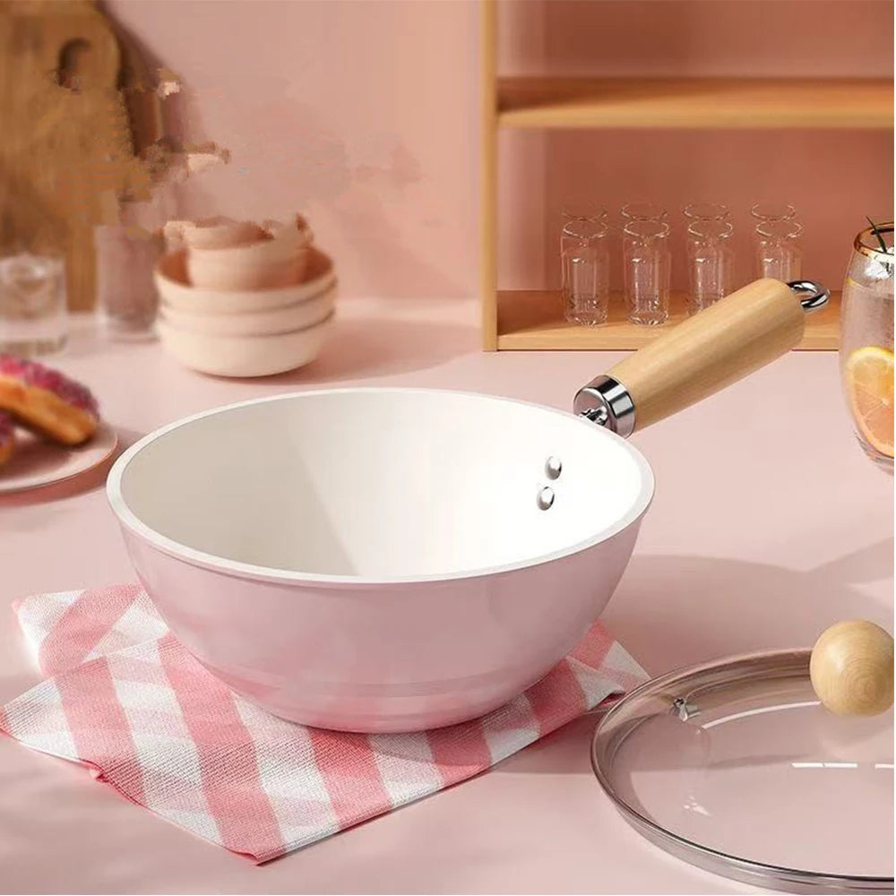 Mini poêle à frire antiadhésive en céramique, wok, poêle à œufs, steaks, crêpes, compatible tous feux (induction, gaz), ustensile de cuisine