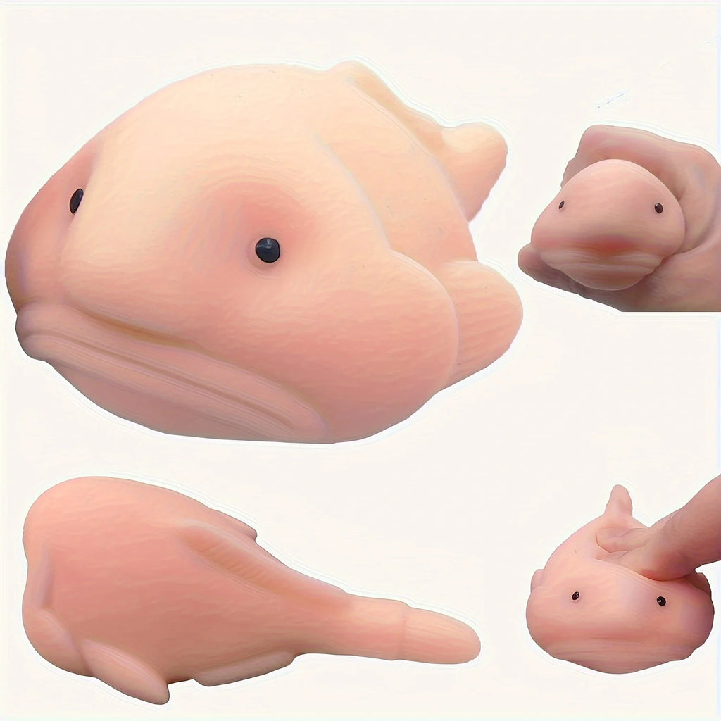 1 unidad de juguetes de compresión Blobfish, animales sensoriales suaves Pop Fidget Toys para niños y adultos, juego de alivio del estrés, regalos de fiesta de Halloween y Navidad