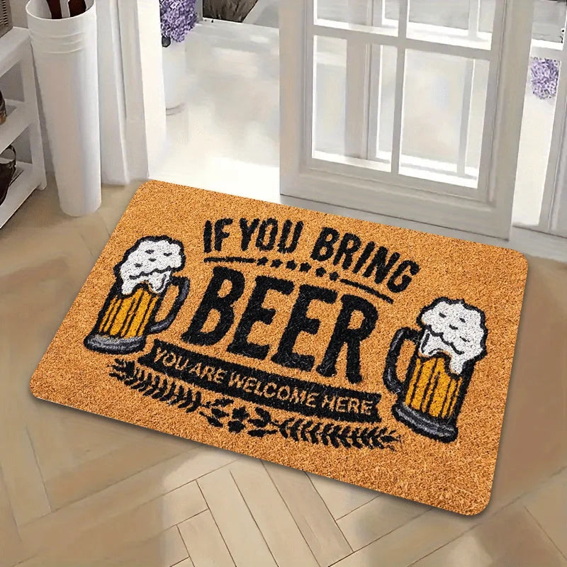 VIKAMA Alfombra de bienvenida para amantes de la cerveza para sala de estar, dormitorio, felpudo de entrada, suave, cómodo, alfombra agradable para la piel, decoración del hogar