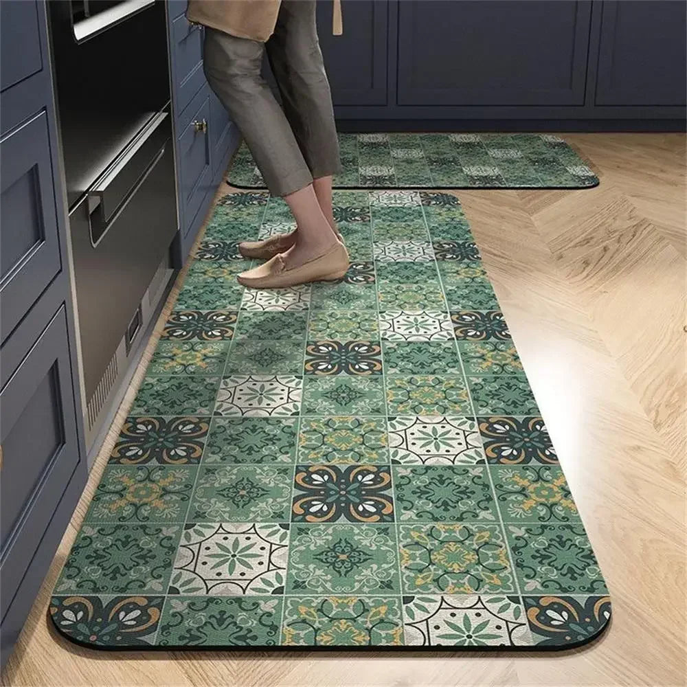 Alfombrilla de cocina VIKAMA de 1/2 piezas, antideslizante y fácil de mantener, decoración del hogar, alfombra para porche de entrada, alfombrilla para sala de estar